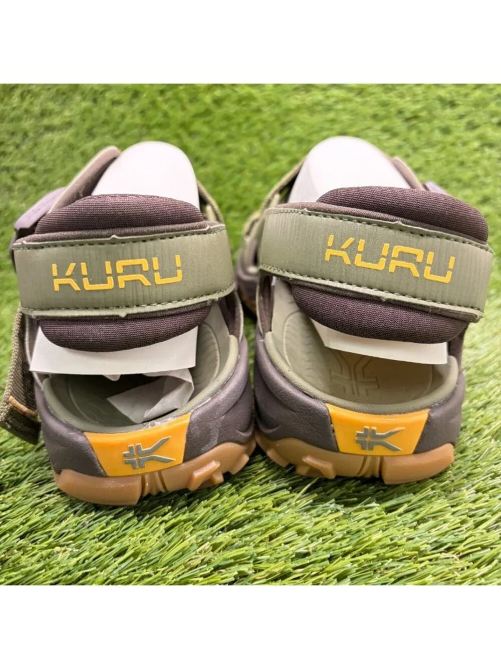Kuru Current Mens Size 11 Olive Green Gum Beach Walking Outdoor Strappy Sandals